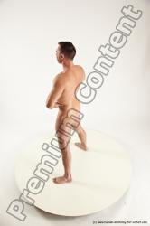 Nude Man White Standing poses - ALL Muscular Short Brown Standing poses - simple Multi angles poses Realistic